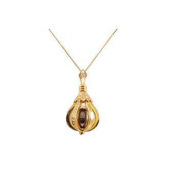 11.1mm Tahitian Pearl and Diamond Pendant