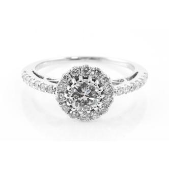 0.40ct Centre Diamond Halo Ring
