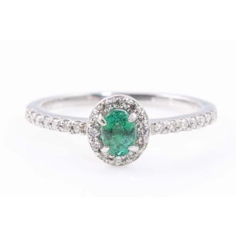 0.31ct Paraiba Tourmaline and Diamond Ring