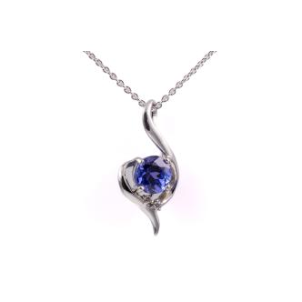 1.16ct Tanzanite and Diamond Pendant