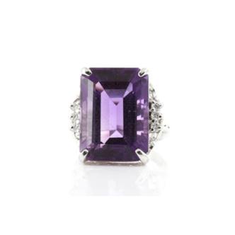 15.96ct Amethyst and Diamond Ring