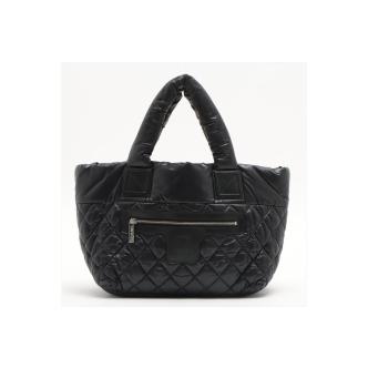 Chanel Black Nylon Quilted Coco Cocoon Tote Bag