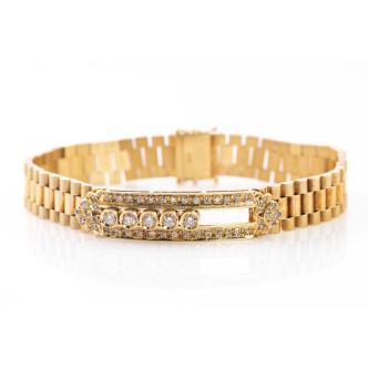 18ct gold 29.5g Diamond Bracelet