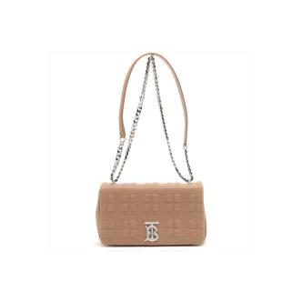 Burberry Quilted Lola Leather Bag Beige
