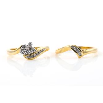 0.29ct Set of 2 Diamond Dress Rings