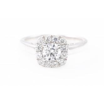 0.40ct Centre Diamond Halo Ring