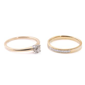 0.48ct Diamond Solitaire & Eternity Ring