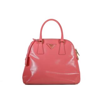 Prada Begonia Saffiano Vernice Promenade Bag