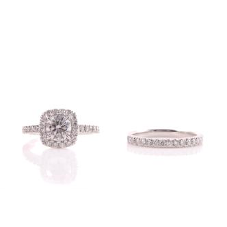 0.77ct Centre Diamond Engagement Ring Set