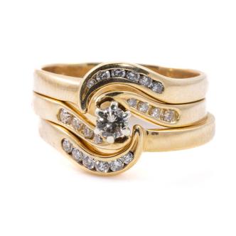 0.38ct Set of 3 Diamond Rings