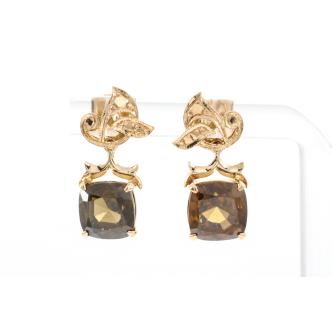 5.30ct Smoky Quartz Earrings