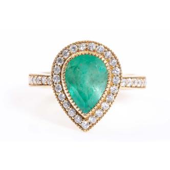 2.75ct Emerald and Diamond Ring