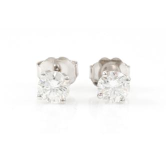 0.81ct Diamond Stud Earrings GIA D SI1