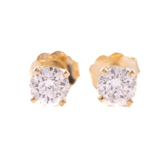 0.80ct Diamond Stud Earrings GIA D SI2