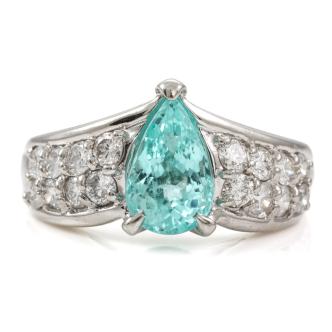 1.78ct Paraiba Tourmaline & Diamond Ring