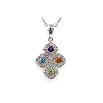 Multi-coloured Gemstones Pendant