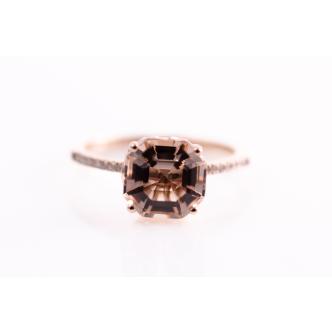 3.34ct Morganite and Diamond Ring