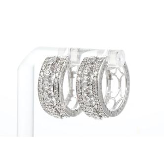 1.31ct Diamond Hoop Earrings