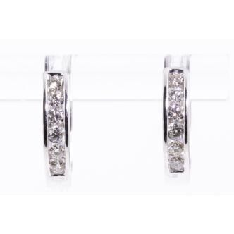 0.50ct Diamond Hoop Earrings