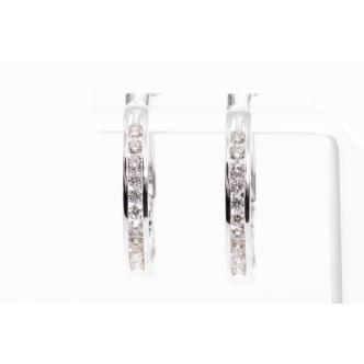 1.02ct Diamond Hoop Earrings