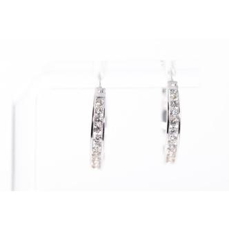 0.52ct Diamond Hoop Earrings