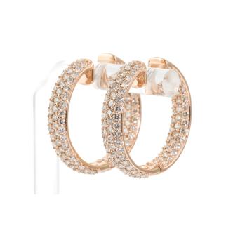 4.01ct Diamond Hoop Earrings