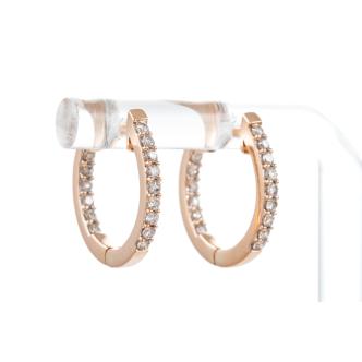 0.56ct Diamond Hoop Earrings