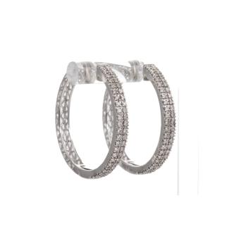1.06ct Diamond Hoop Earrings