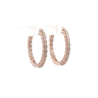 0.98ct Diamond Hoop Earrings