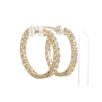 2.02ct Diamond Hoop Earrings