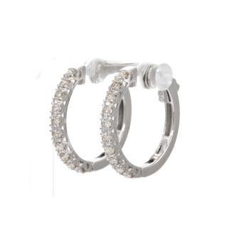1.02ct Diamond Hoop Earrings