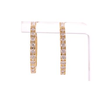 1.00ct Diamond Hoop Earrings