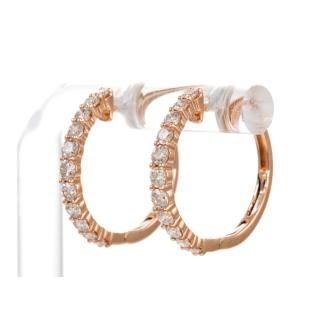 0.98ct Diamond Hoop Earrings