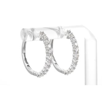 0.99ct Diamond Hoop Earrings