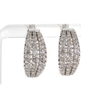 2.04ct Diamond Hoop Earrings