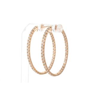 2.04ct Diamond Hoop Earrings