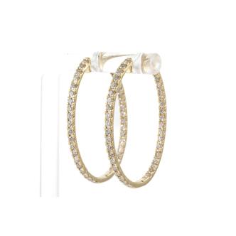 2.04ct Diamond Hoop Earrings