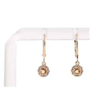 0.23ct Citrine and Diamond Earrings