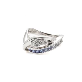 0.83cts Sapphire & Diamond Ring