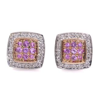 0.18cts Sapphire and Diamond Earrings