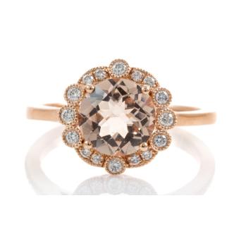 1.72ct Morganite and Diamond Ring