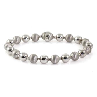18ct White Gold Ball Chain Bracelet