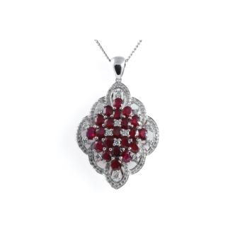 2.00ct Ruby and Diamond Pendant