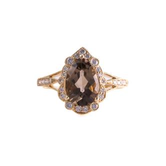1.96ct Quartz and Diamond Ring