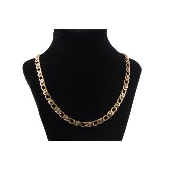 0.60ct Diamond Curn Link Necklace 29.6g