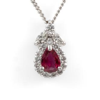 0.72ct Ruby and Diamond Pendant
