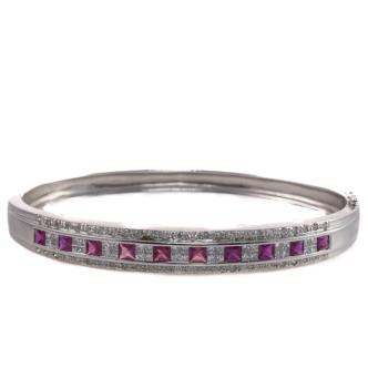 1.60ct Ruby and Diamond Bangle