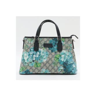 Gucci Blooms Print GG Canvas Tote