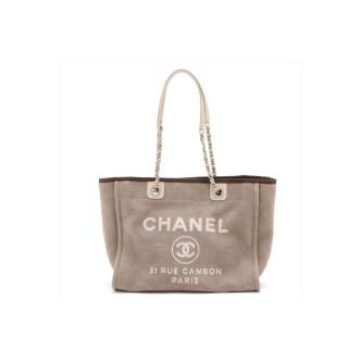 Chanel Small Deauville Tote in Brown