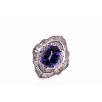 2.65ct Tanzanite and Diamond Ring